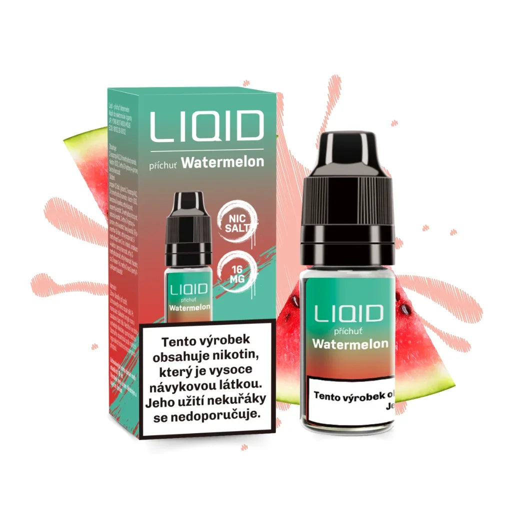 LIO LIQUID Salt Watermelon, ovocný e-liquid s příchutí vodního melounu a silou 16 mg/ml