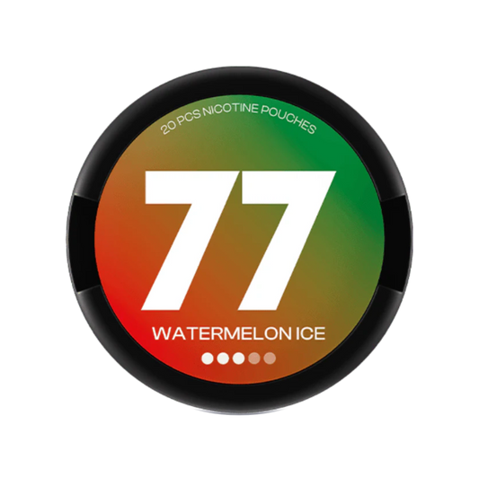 Nikotinové sáčky 77 Watermelon Ice chuť melounu s mentolovým efektem, sáček obsahuje 10,4 mg nikotinu a balení obsahuje 20 sáčků