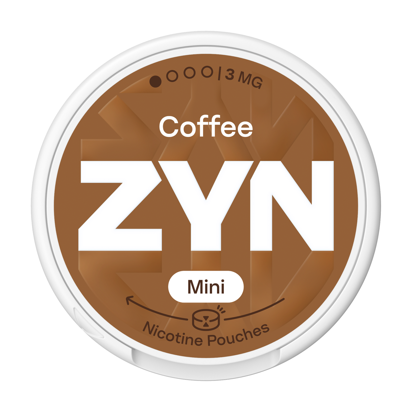 Nikotínové sáčky ZYN Mini Coffee s příchutí Kávy, síla 3mg nikotinu na sáček