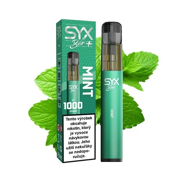SYX Bar 1000 jednorázová e-cigareta Mint máta svěží mátová příchuť