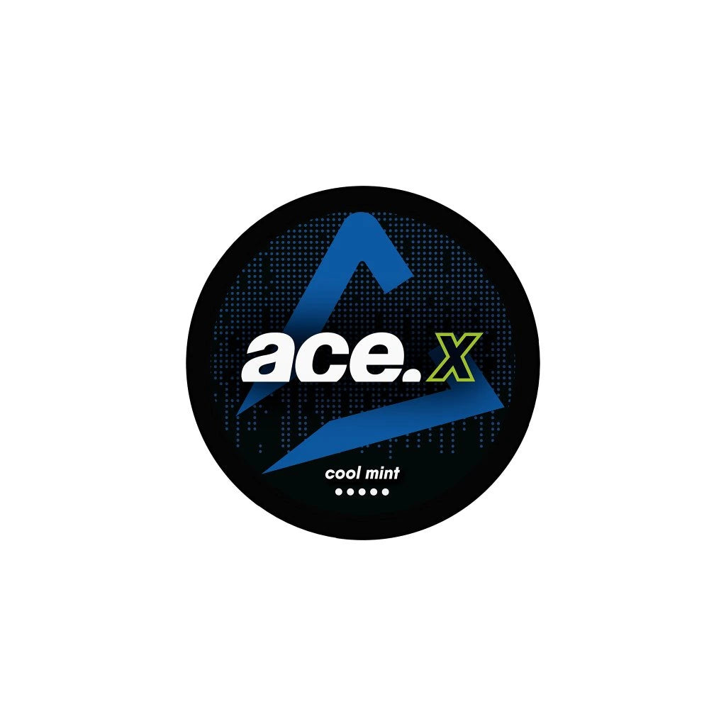 ACE Cool Mint X nikotinové sáčky s intenzivní mátovou příchutí a silným chladivým efektem v slim formátu