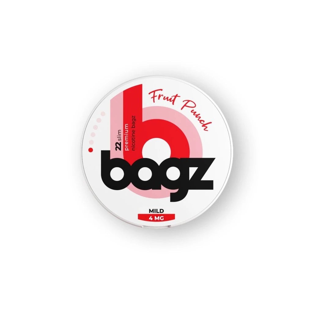 BAGZ Fruit Punch 4mg nikotinové sáčky ovocný mix tropické ovoce slim balení 22 kusů
