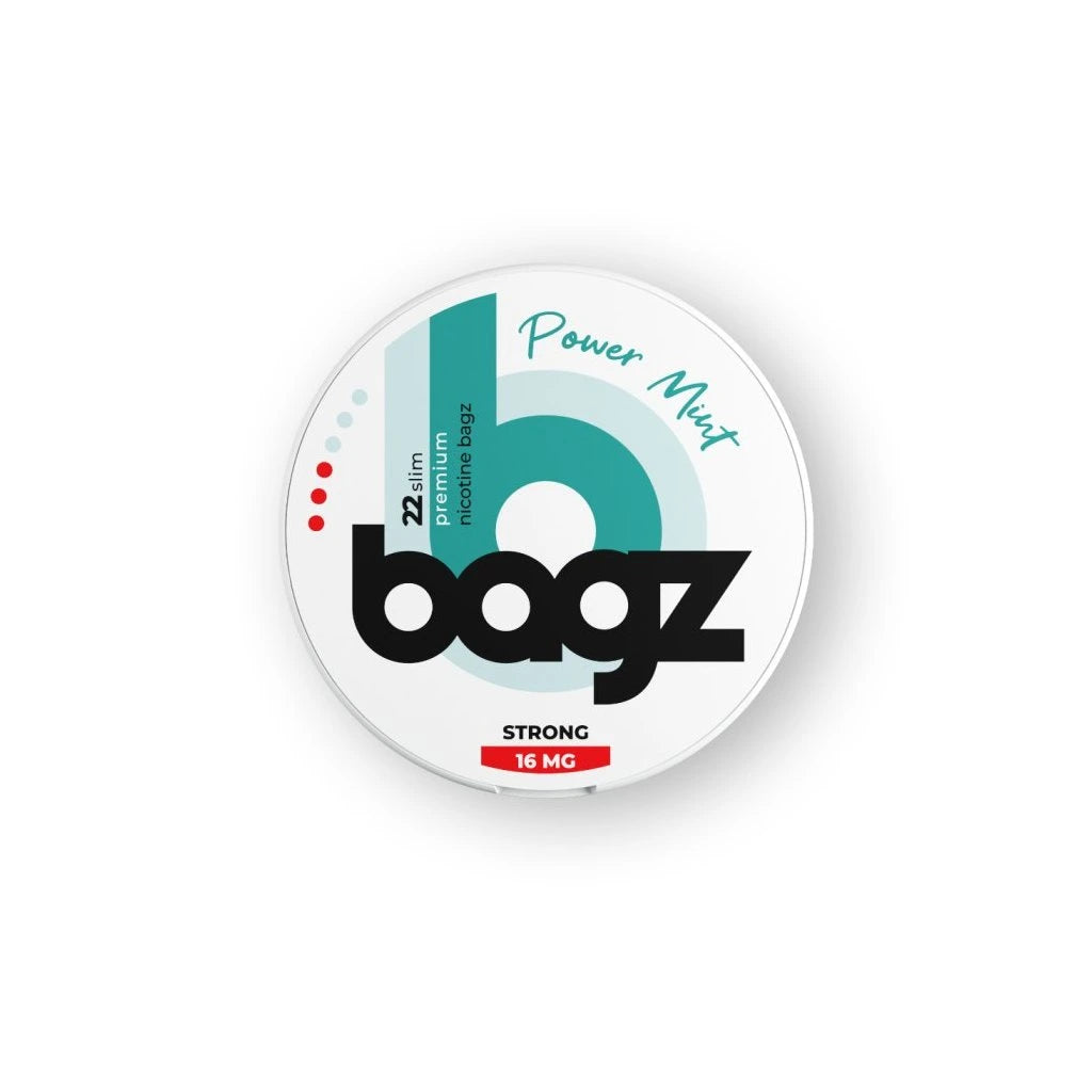 BAGZ Power Mint 16mg nikotinové sáčky silná máta slim balení 22 kusů