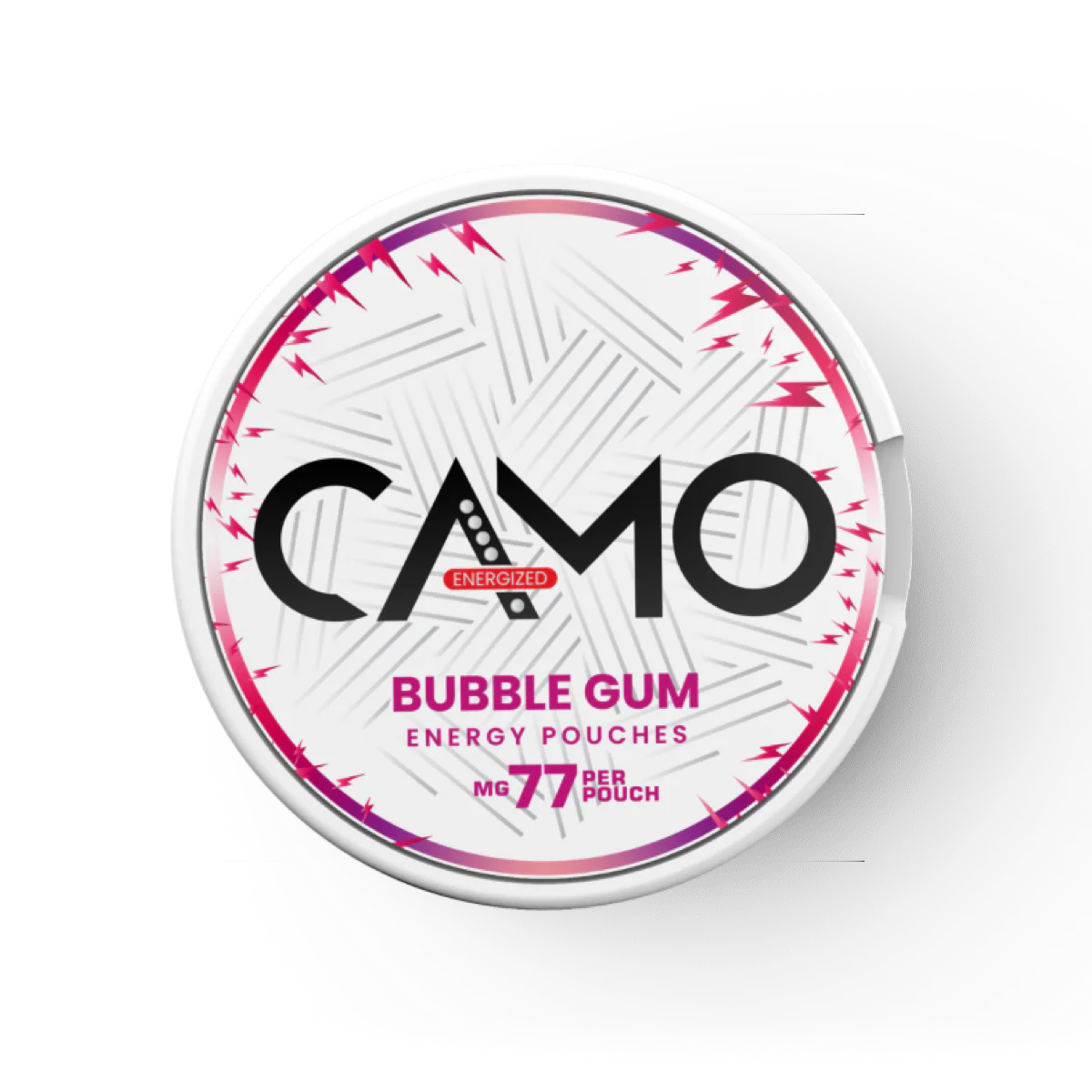 CAMO Energy Bubble Gum kofeinové sáčky s příchutí žvýkačky a 77 mg kofeinu