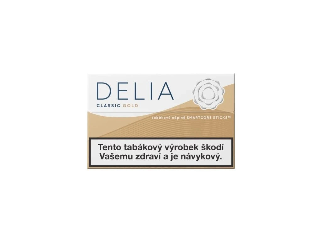 DELIA Classic Gold krabička – tabákové náplně pro IQOS ILUMA s vyváženou tabákovou chutí