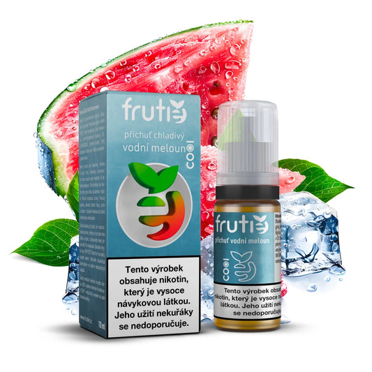 E-liquid Frutie Cool 50/50 Watermelon 10 ml, chladivá melounová náplň do elektronické cigarety bez nikotinu 0mg
