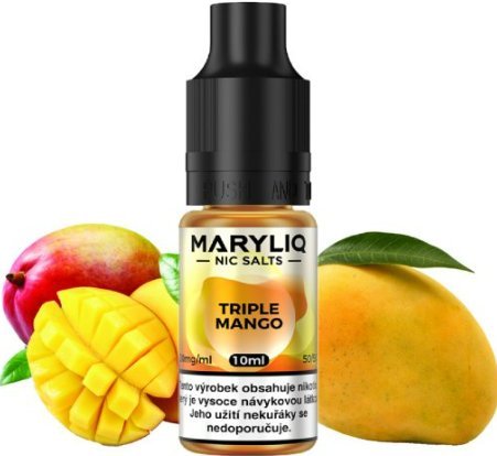 E-liquid Maryliq Triple Mango 20mg by Elf Bar se sladkou chutí zralého manga