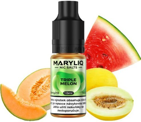 E-liquid Maryliq Triple Melon 20mg by Elf Bar s vodním, medovicovým a cantaloupe melounem
