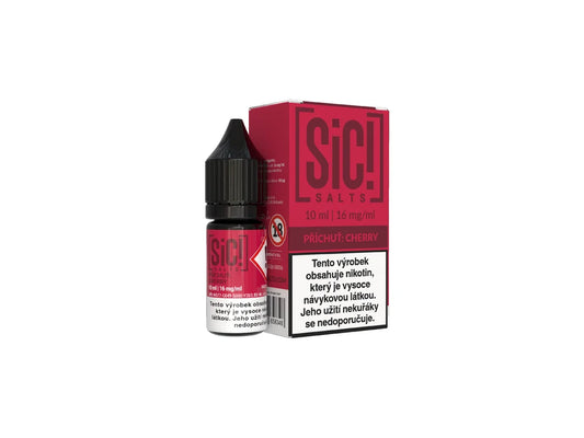 E-liquid Sic! Salts Cherry 10ml 16mg s příchutí zralých třešní a nikotinovou solí pro MTL elektronické cigarety