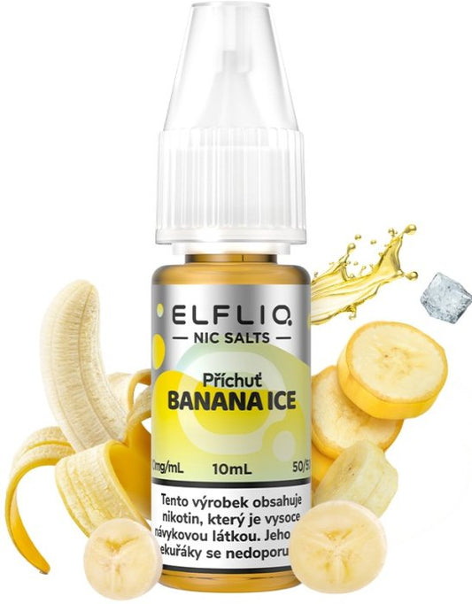 ELFLIQ Banana Ice 10 ml od Elf Bar s krémovou banánovou příchutí a ledovým zakončením