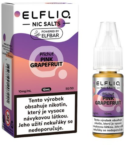 ELFLIQ Pink Grapefruit 10 ml s chutí růžového grapefruitu a lehce hořkým zakončením