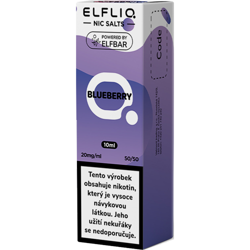 ELFLIQ Blueberry Ice e-liquid 10ml s intenzivní sladkou borůvkou a jemným chladivým efektem