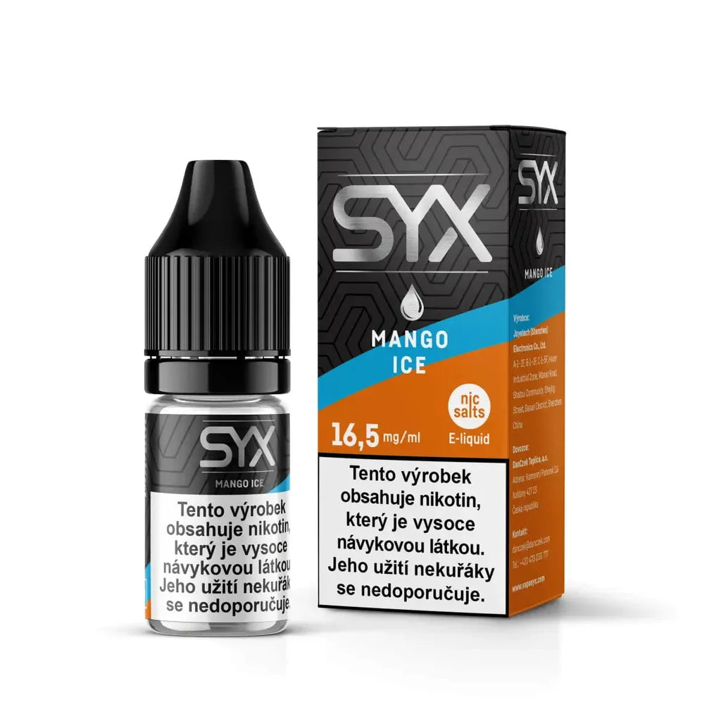 SYX Salt Mango Ice 10 ml s nikotinovou solí 16,5 mg – příchuť manga s chladivým efektem