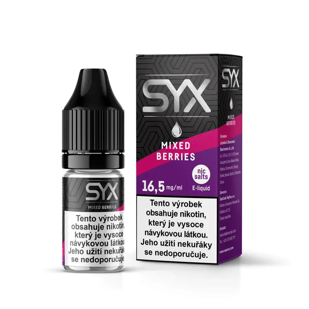 SYX Salt Mixed Berries 10 ml s nikotinovou solí 16,5 mg – příchuť směsi lesního ovoce