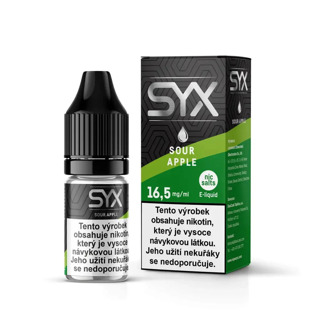 SYX Salt Sour Apple 10 ml s nikotinovou solí 16,5 mg – příchuť kyselého zeleného jablka