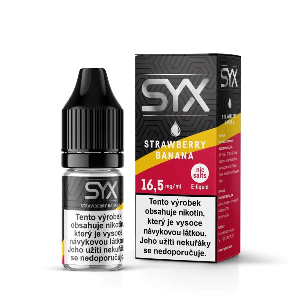 SYX Salt Strawberry Banana 10 ml s nikotinovou solí 16,5 mg – příchuť jahody a banánu