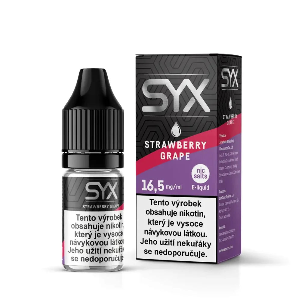 SYX Salt Strawberry Grape 10 ml s nikotinovou solí 16,5 mg – příchuť jahody a hroznového vína