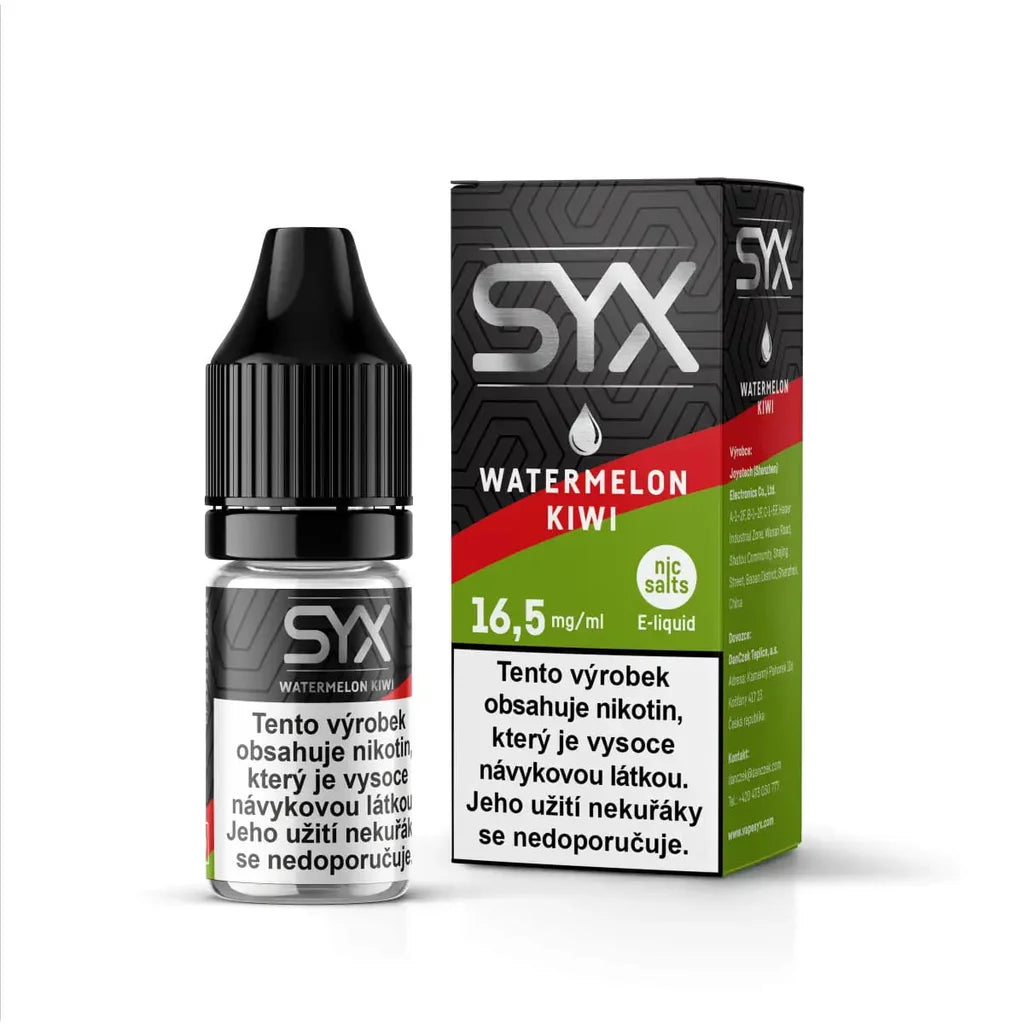 SYX Salt Watermelon Kiwi 10 ml s nikotinovou solí 16,5 mg – příchuť vodního melounu a kiwi
