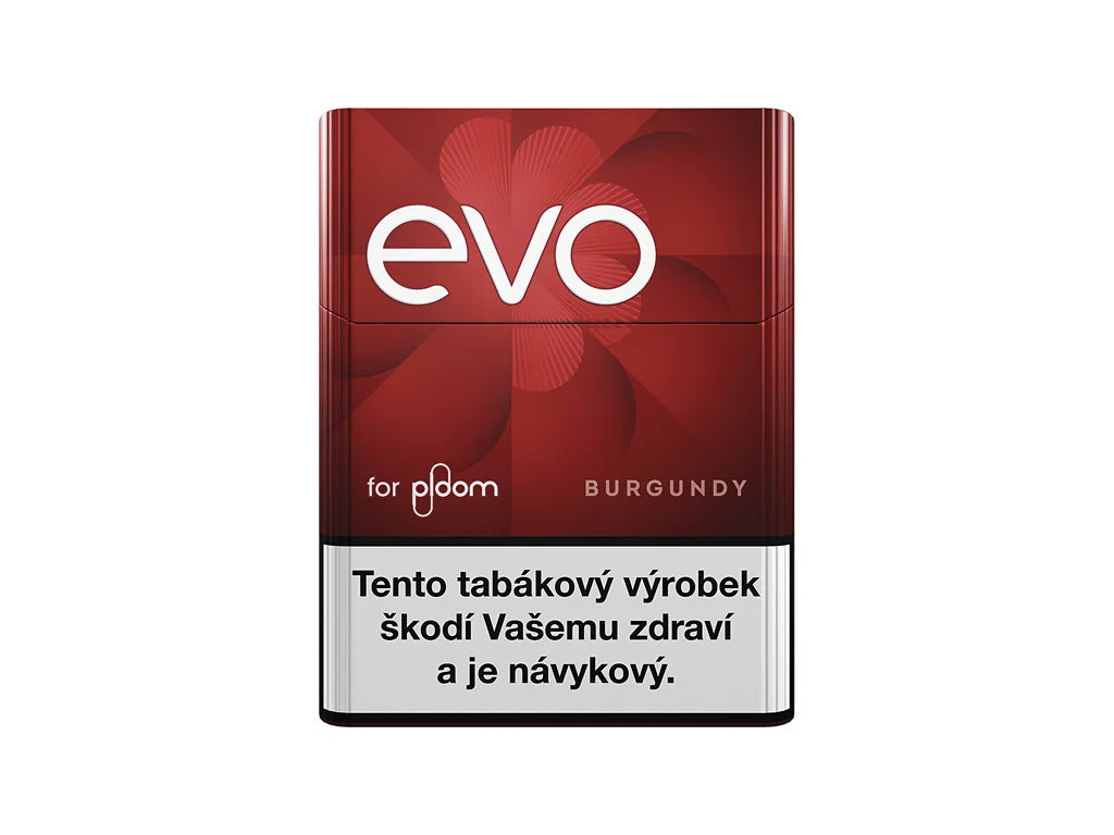 Evo for Ploom Burgury, tabákové náplně pro Ploom heat not burn nahříváni, krabička