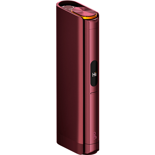 Glo hilo plus, zařízení na nahřívání náplní, heat not burn system, TurboStart, easyview display, barva Ruby Burgundy