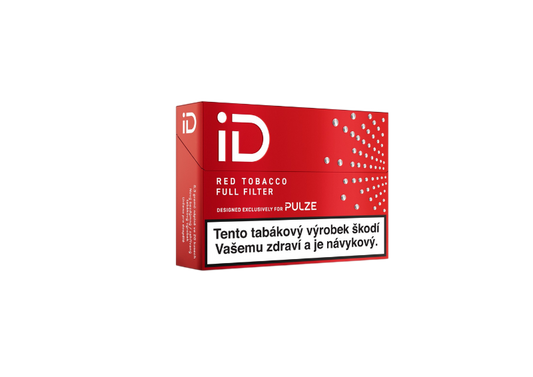 Tabákové náplně iD Red Tobacco s plnou intenzitou tabáku, technologií Full Filter a kompatibilitou se zařízeními Pulze