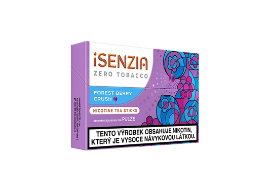 iSENZIA Forest Berry Crush – čajové náplně bez tabáku s výraznou příchutí lesních plodů a aktivační kapslí pro Pulze