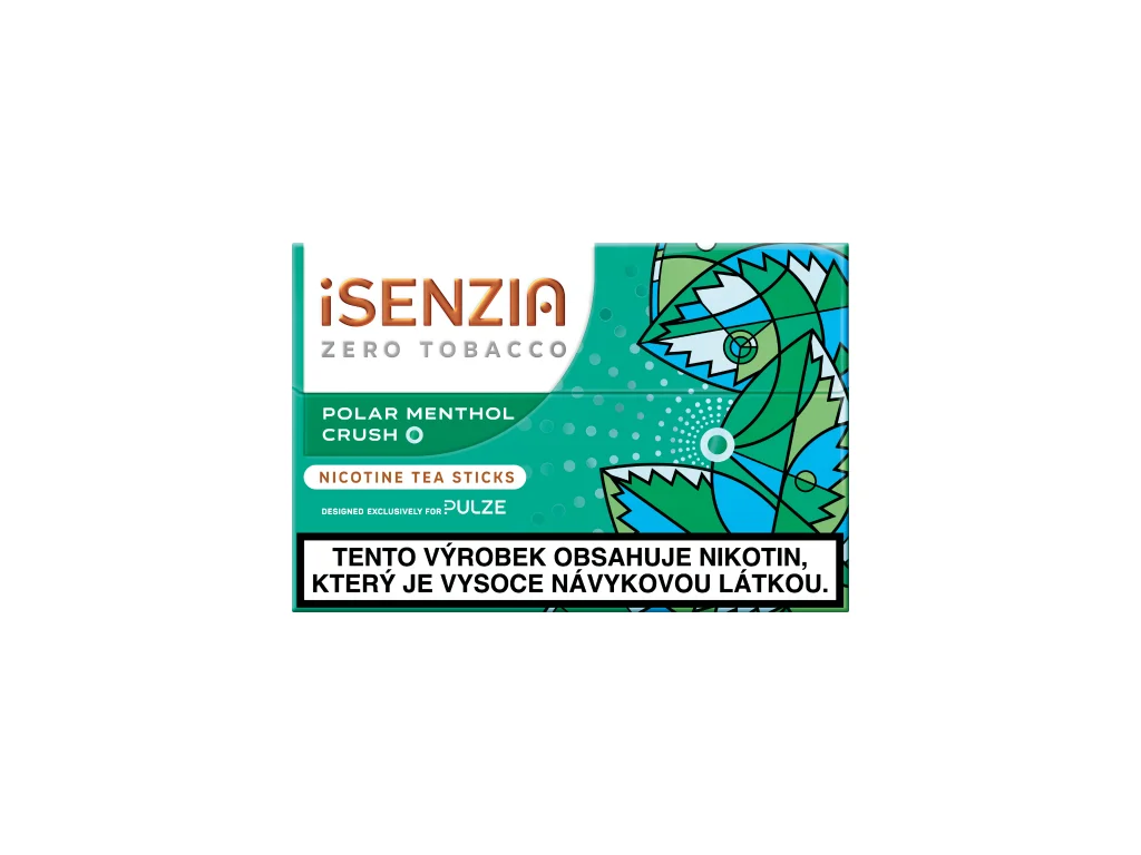iSENZIA Polar Menthol Crush – nikotinové čajové náplně s osvěžující mentolovou příchutí a kapslí pro Pulze
