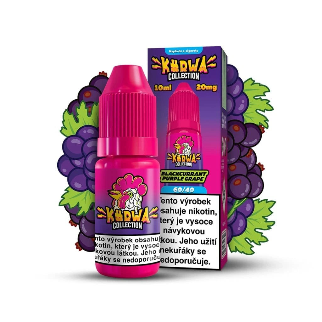 Kurwa Collection Blackcurrant Purple Grape e-liquid 10ml 20mg nikotinová náplň pro vaping
