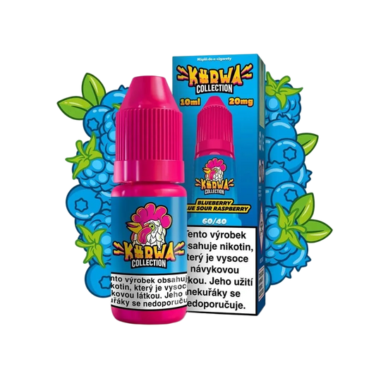 Kurwa Collection Blueberry Blue Sour Raspberry e-liquid 10ml 20mg nikotinová náplň pro vaping