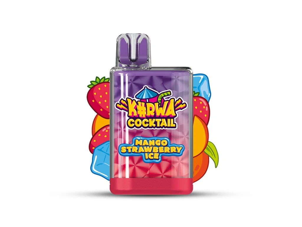 Kurwa Cocktail Mango Strawberry Ice – jednorázová elektronická cigareta s chutí manga, jahody, Až 700 potahů