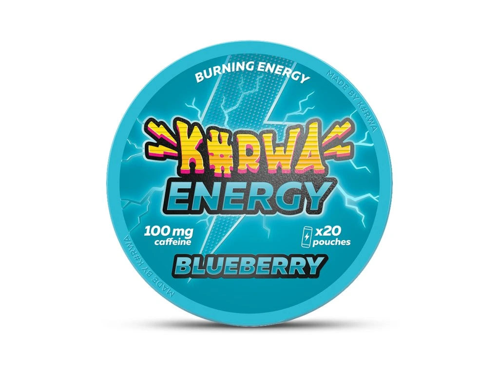 Kofeinové sáčky KURWA ENERGY BLUEBERRY s borůvkovou příchutí