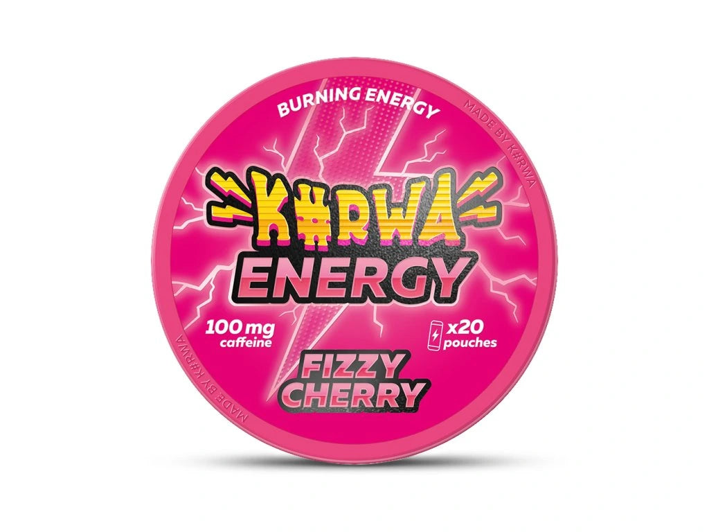 Kofeinové sáčky KURWA ENERGY FIZZY CHERRY s příchutí třešně