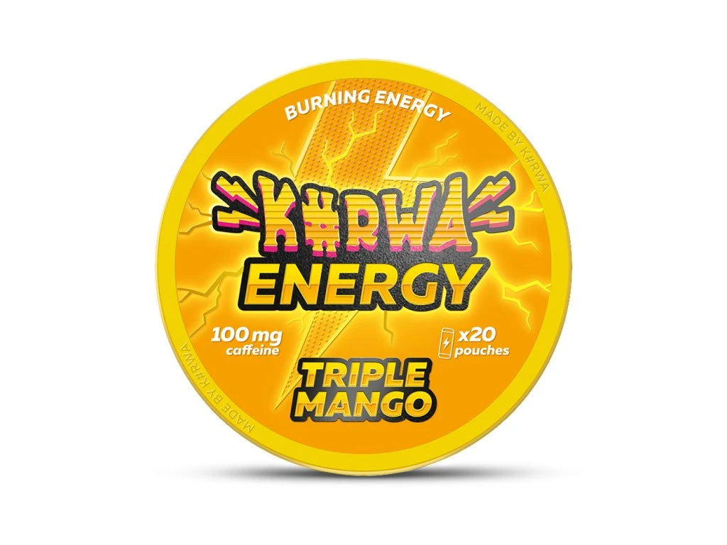 Kofeinové sáčky KURWA ENERGY TRIPLE MANGO s mangovou příchutí