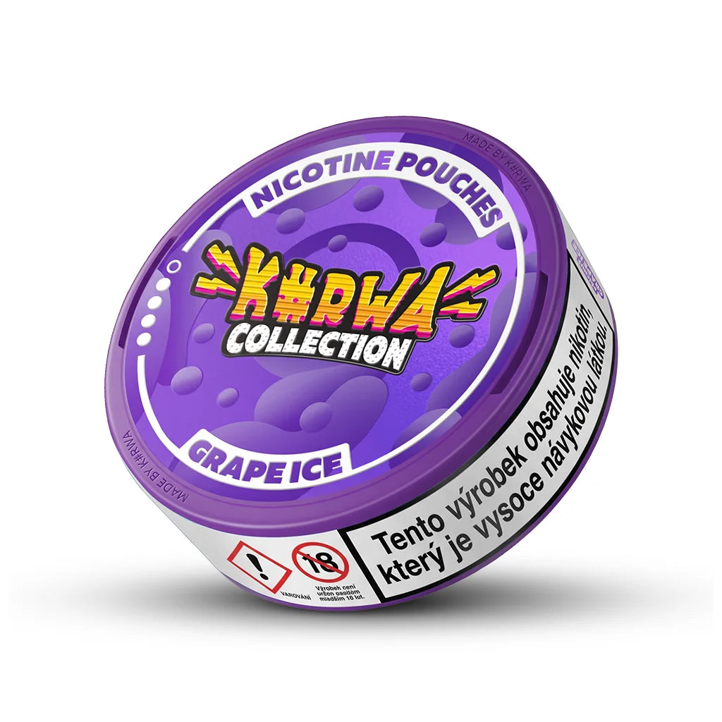 KURWA COLLECTION Grape Ice nikotinové sáčky s chutí hroznového vína a ledovým efektem, 12 mg na sáček