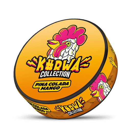 Nikotinové sáčky Kurwa Collection Pina Colada Mango – kombinace kokosu a manga, slim formát