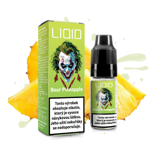 LIO LIQUID Salt Sour Pineapple e-liquid 10 ml – sladký a šťavnatý ananas s jemně kyselými tóny pro osvěžující tropický vaping, vhodný pro MTL i pod systémy
