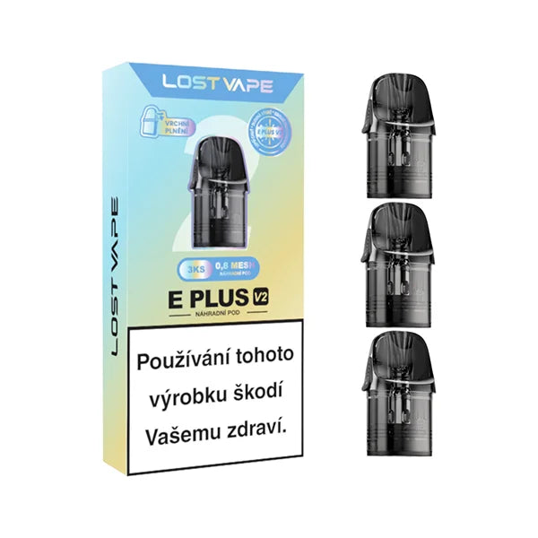 Lost Vape E-Plus V2 cartridge 0,8 ohm v balení po 3 kusech pro utaženější MTL potah