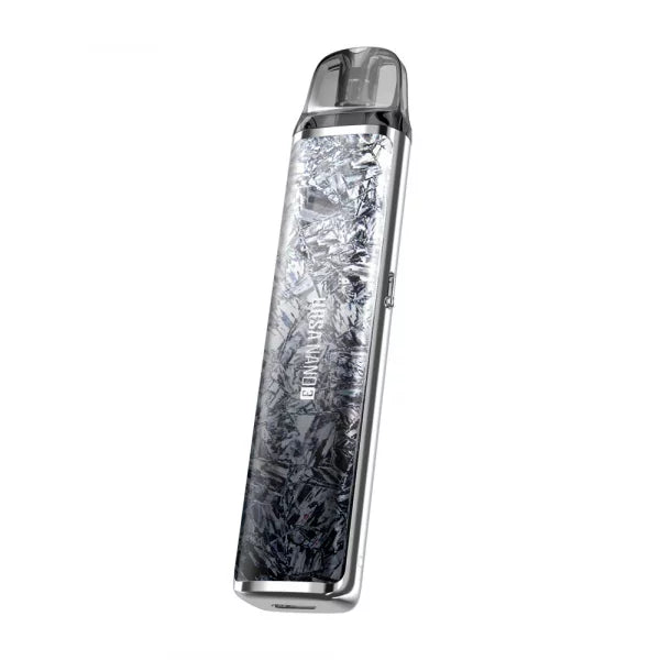 Lost Vape URSA Nano 3 Glacial Silver – stříbrná pod e-cigareta 1200 mAh s lesklým dekorem
