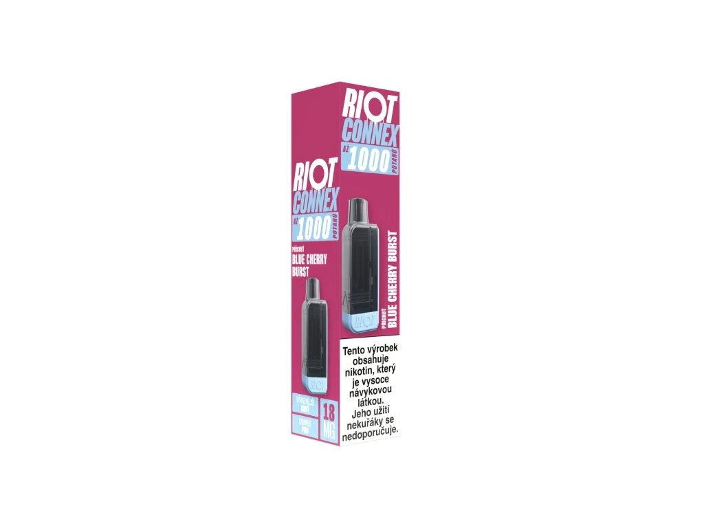 RIOT Connex 1000 Pod Blue Cherry Burst 18 mg s příchutí borůvek a třešně