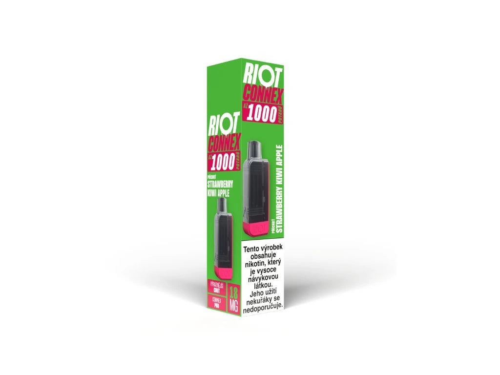 RIOT Connex 1000 Pod Strawberry Kiwi Apple 18 mg s příchutí jahody, kiwi a jablka