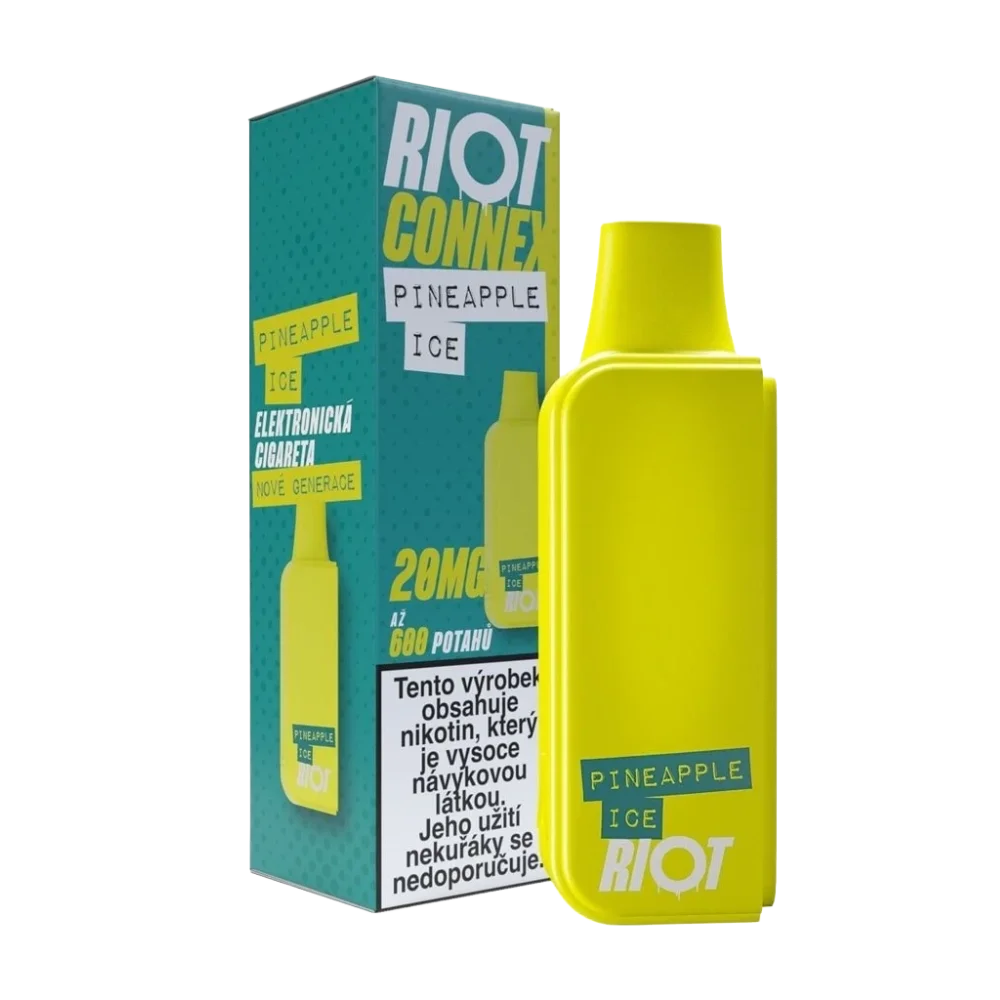 Elektronická cigareta RIOT Connex Pineapple Ice POD 10mg nikotinu na ml – kapsle s až 600 potahy, ananas