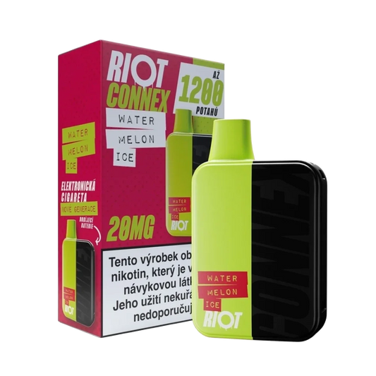 Elektronická cigareta RIOT Connex Watermelon Ice Kit 10 mg nikotinu na ml – meloun, kit 2 kapsle, s až 1 200 potahy