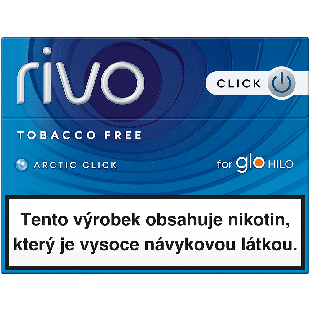 Rivo™ Arctic Click karton – beztabákové náplně s mentolovou kapslí pro glo™ Hilo a glo™ Hilo Plus