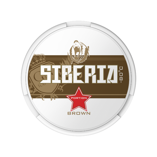Siberia 80 °C Brown – žvýkací tabák (snus) s tabákovou chutí, vlhké sáčky regular