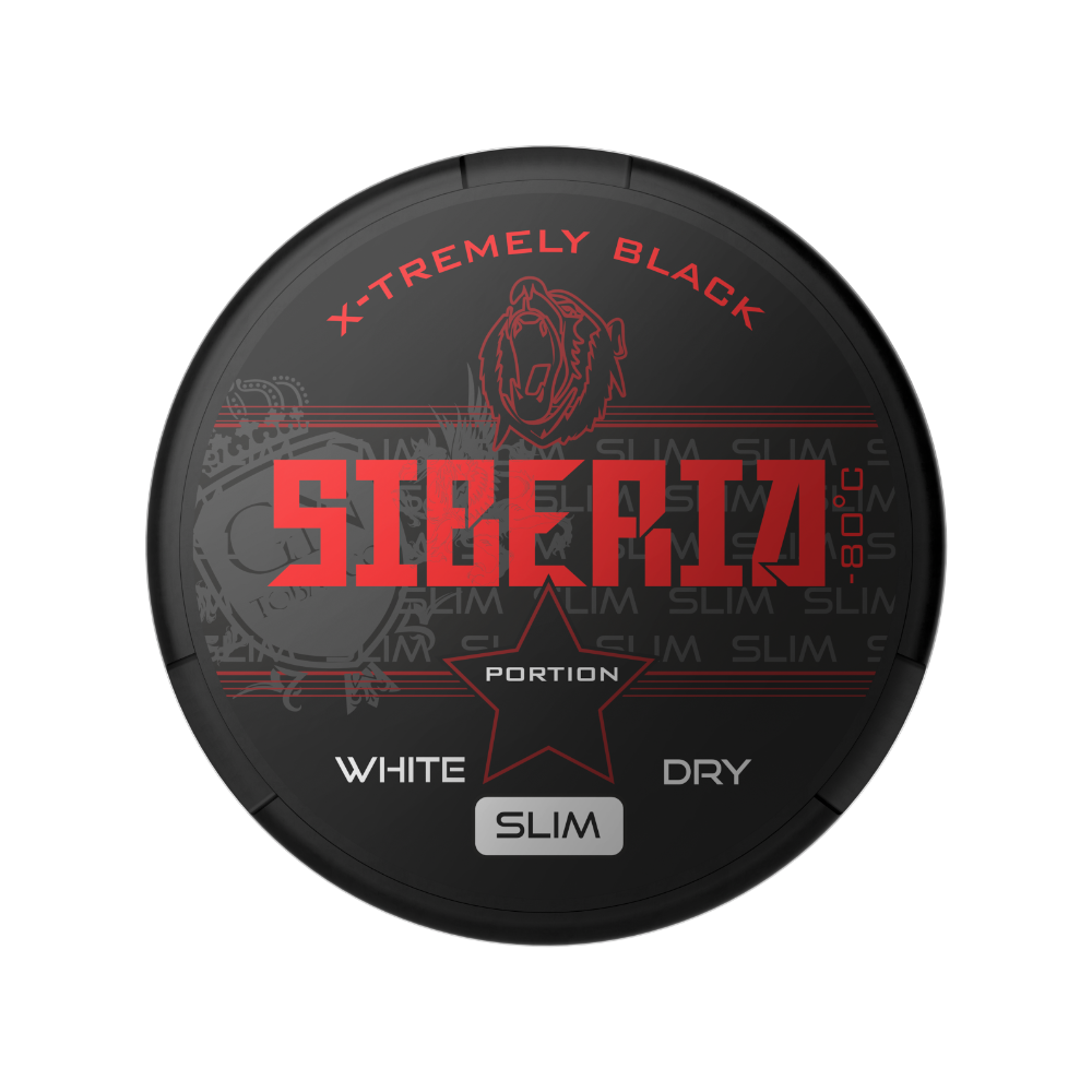 Siberia Black White Dry Slim – žvýkací tabák (snus) bergamot, suché slim sáčky