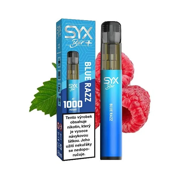 SYX Bar 1000 jednorázová e-cigareta Blue Razz borůvka malina