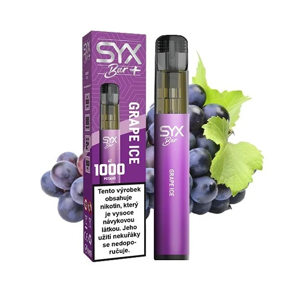SYX Bar 1000 jednorázová e-cigareta Grape Ice ledové hroznové víno