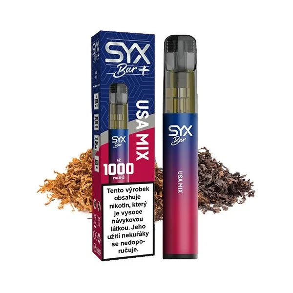 SYX Bar 1000 jednorázová e-cigareta USA Mix americký tabák