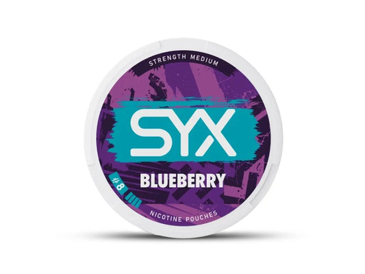 SYX Blueberry 5,6 mg nikotinové sáčky Slim s výraznou sladkou borůvkovou příchutí