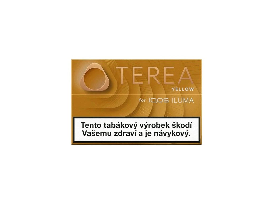 TEREA Yellow krabička – tabákové náplně pro IQOS ILUMA s citrusovými tóny a jemnou tabákovou směsí